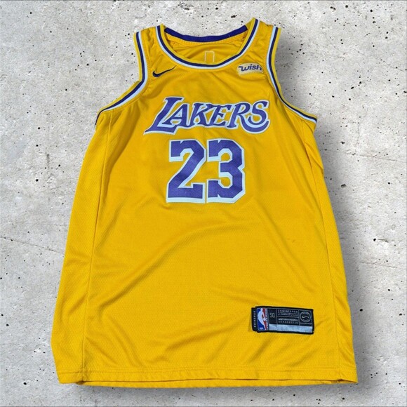 Nike Other - LeBron James Los Angeles Lakers Jersey Mens 50 Large Swingman Gold Wish NBA